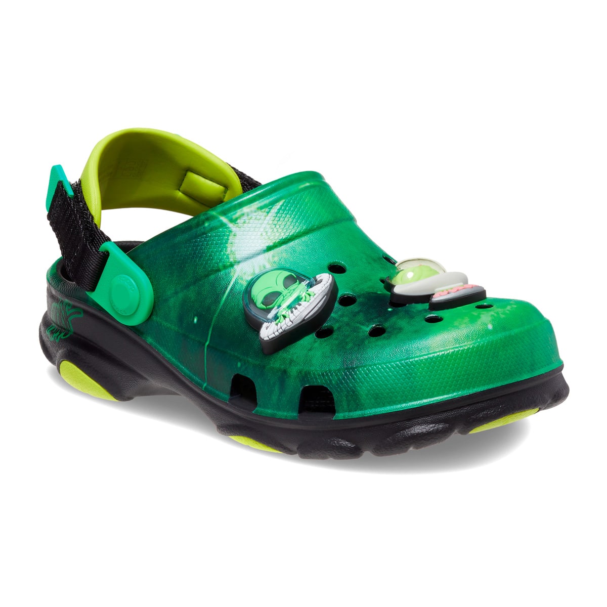 crocs Classic All Terrain Crocs x Ron English Area 54 Clog T Black/Neon Greenの画像