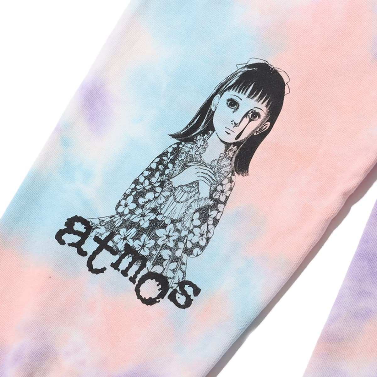 atmos pink × 楳図かずお 美少女 洗礼 TIE-DYE SWEAT PANTS BLUE 21HO-S