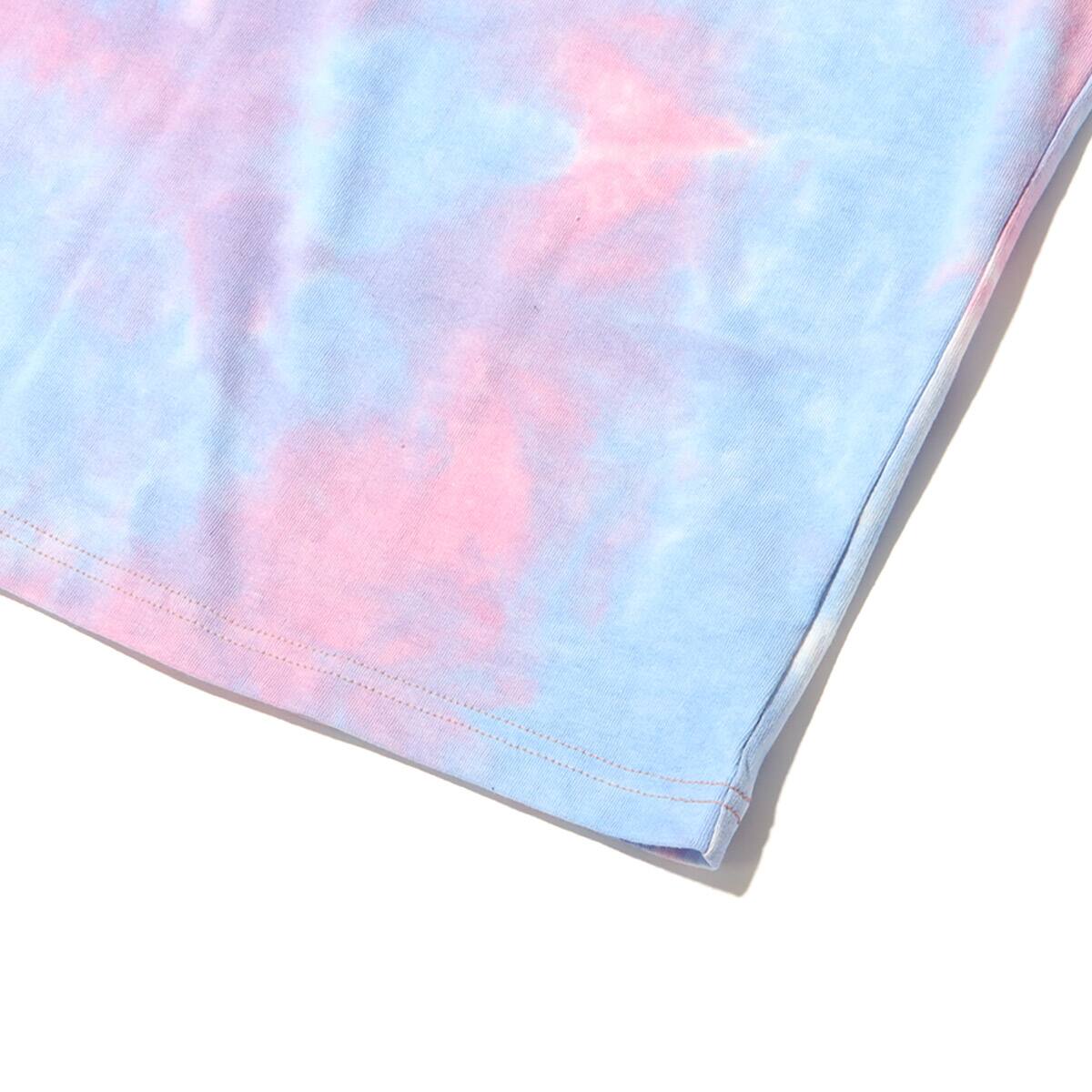 atmos pink × 楳図かずお 美少女 洗礼 TIE-DYE TEE BLUE 21HO-S