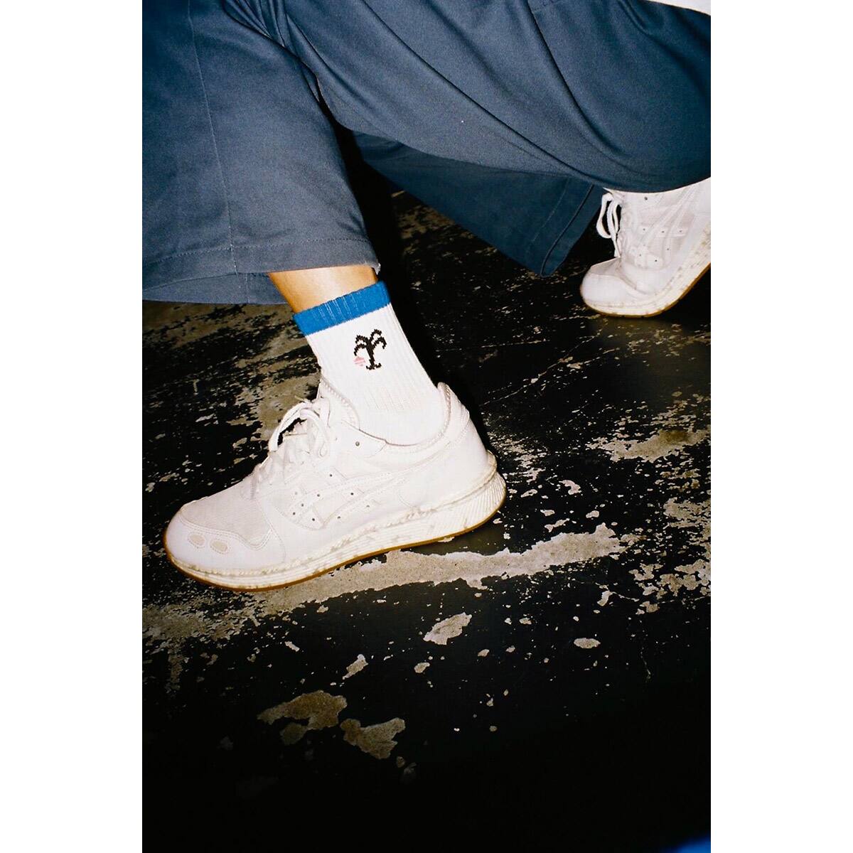 Gandhi x Toproc dress x atmos Relax-logo SOCKS WHITEの画像