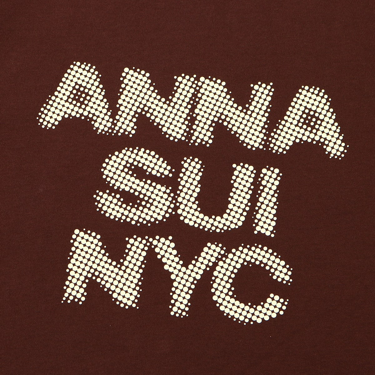 ANNA SUI NYC 発泡 ロゴTシャツ BROWN 22FA-I