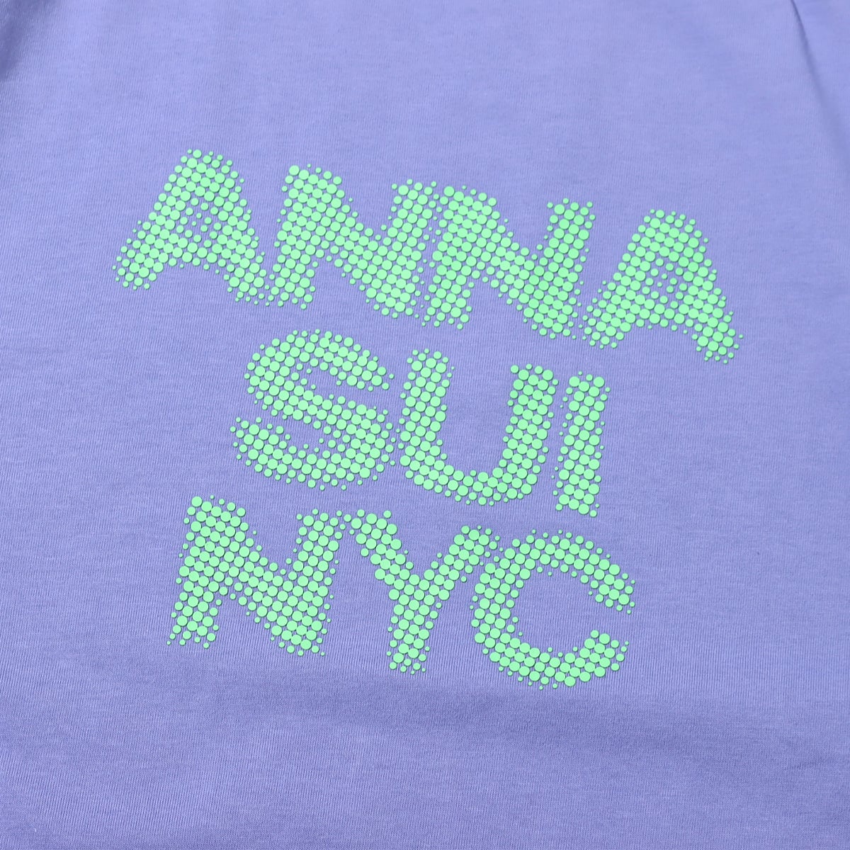 ANNA SUI NYC 発泡 ロゴTシャツ PURPLE 22FA-I