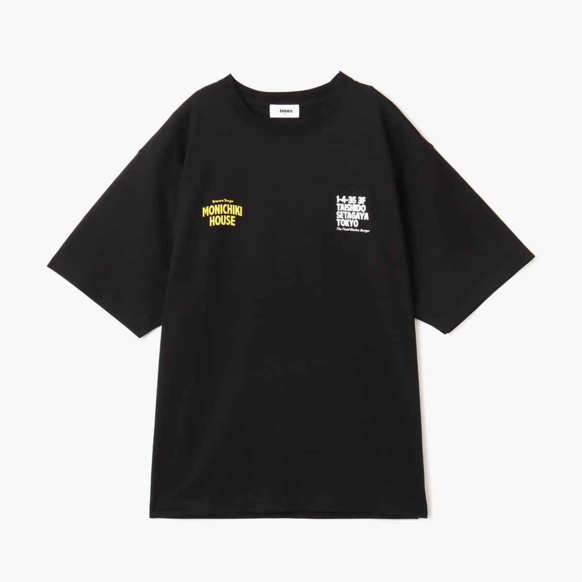 atmos pink x MONICHIKI HOUSE Address T-Shirt BLACKの画像