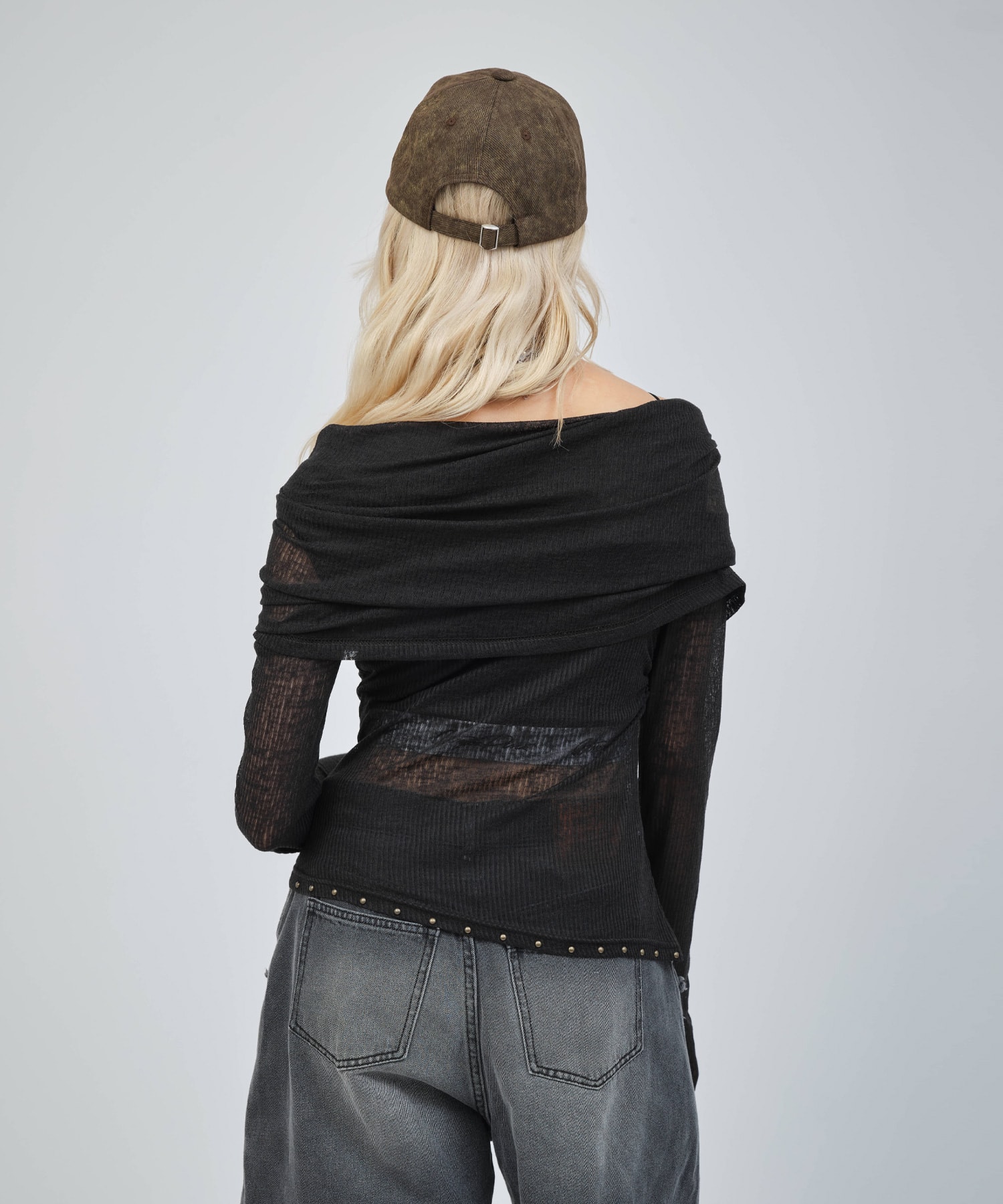 atmos pink See-Through 3-Ways Tops BLACKの画像