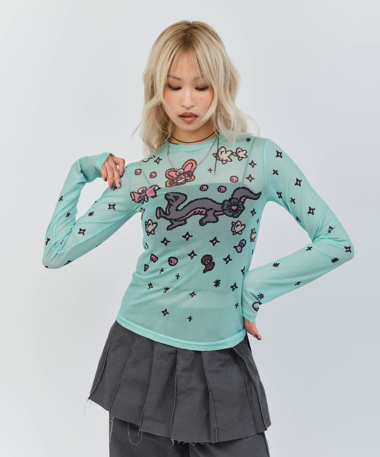 MARIA SAKURAI x atmos pink See-Through LS T-shirt SAXの画像