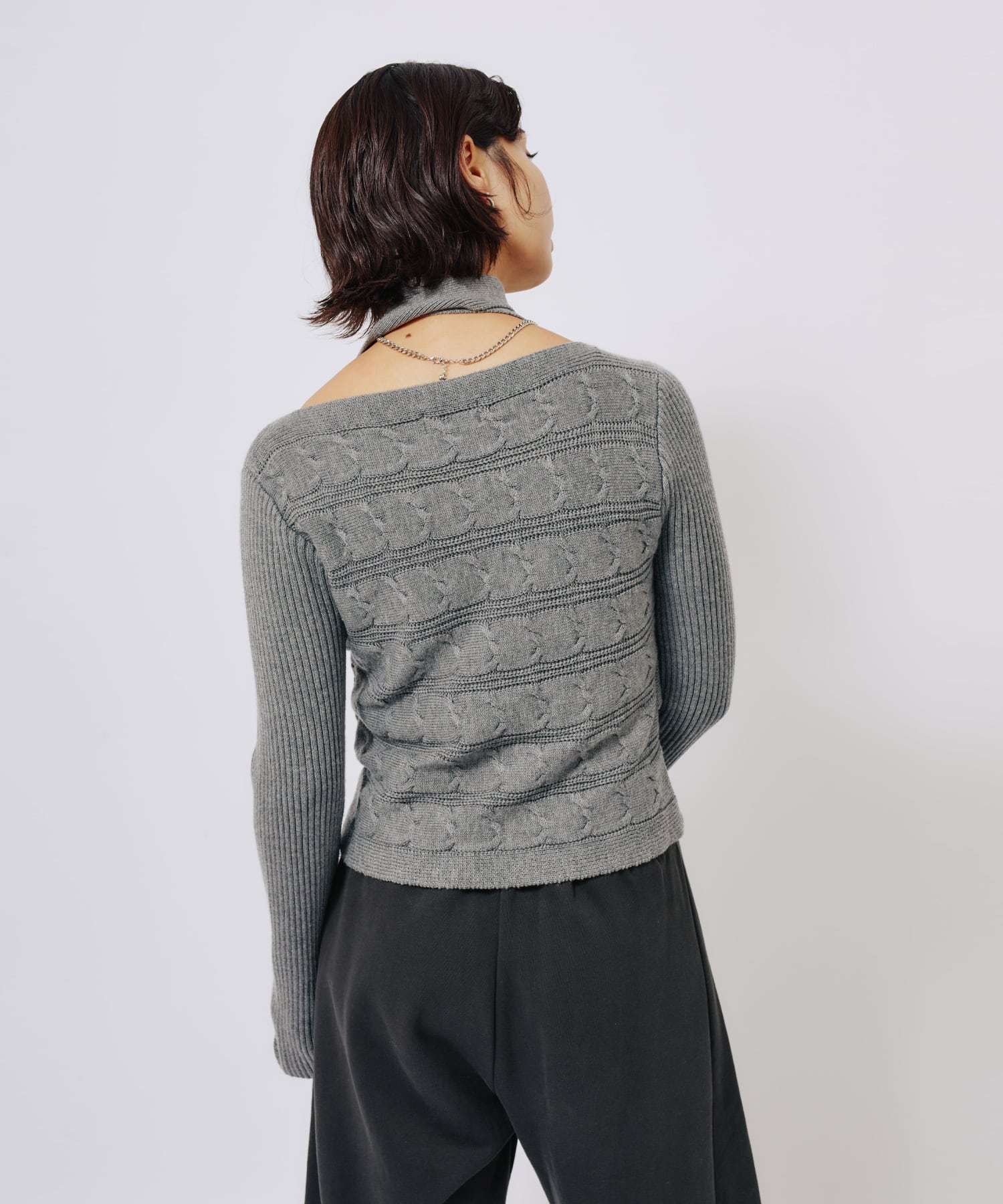 atmos pink Cache-coeur Knit Tops GRAYの画像