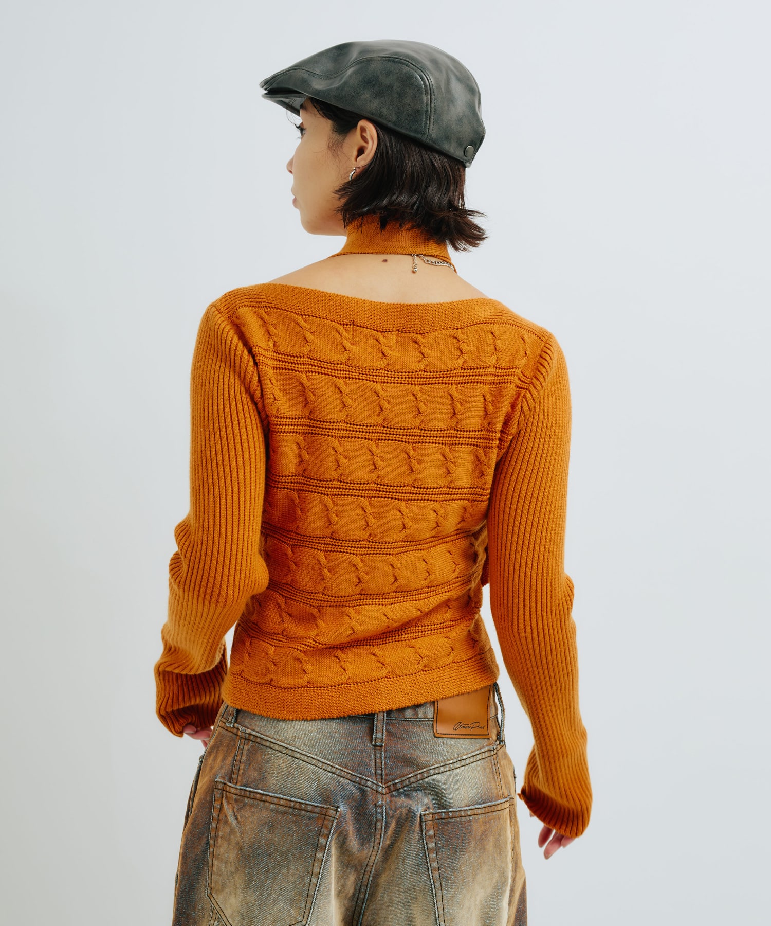 atmos pink Cache-coeur Knit Tops ORANGEの画像