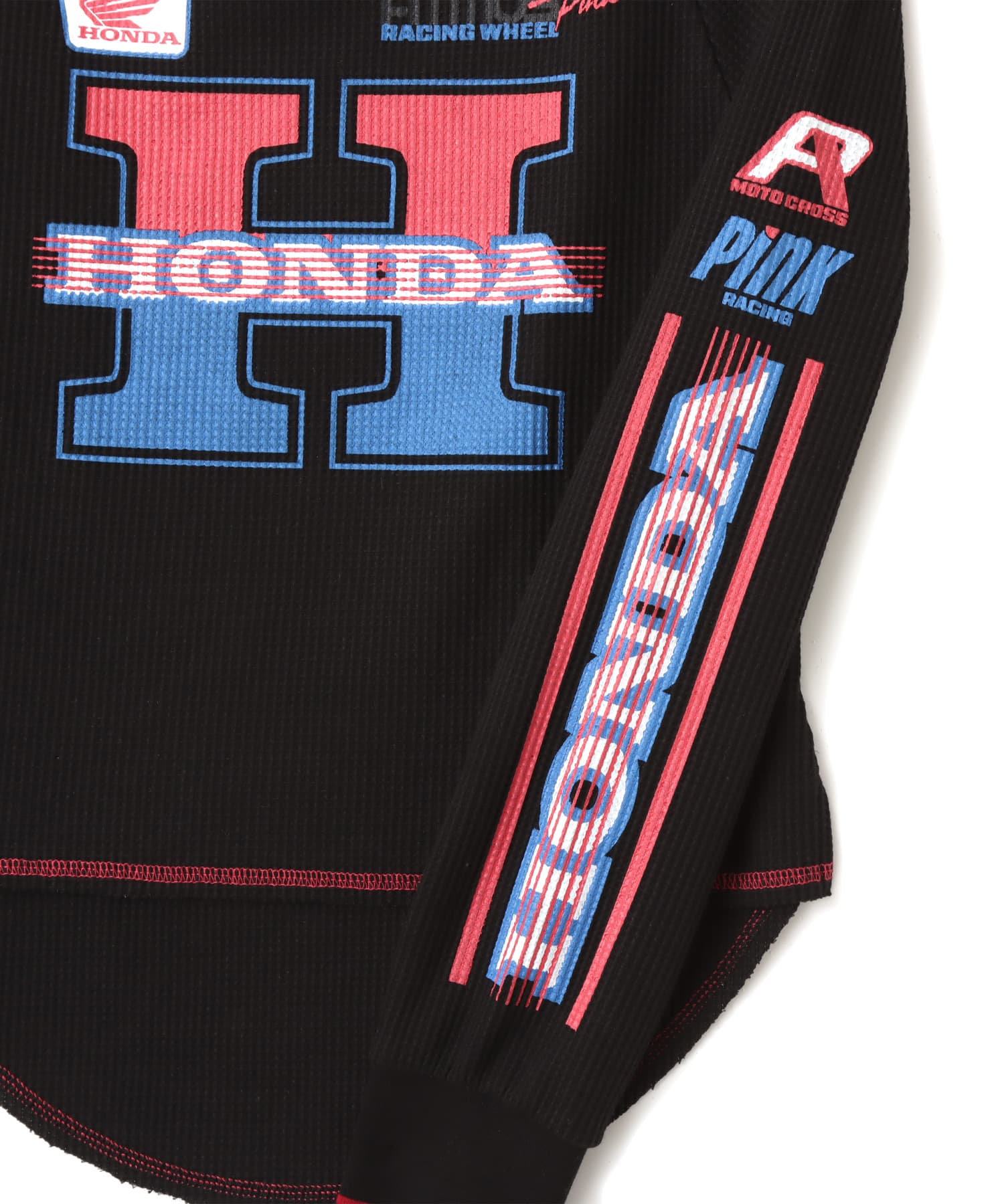 atmos pink x HONDA Off Shoulder Logo T-shirt BLACKの画像
