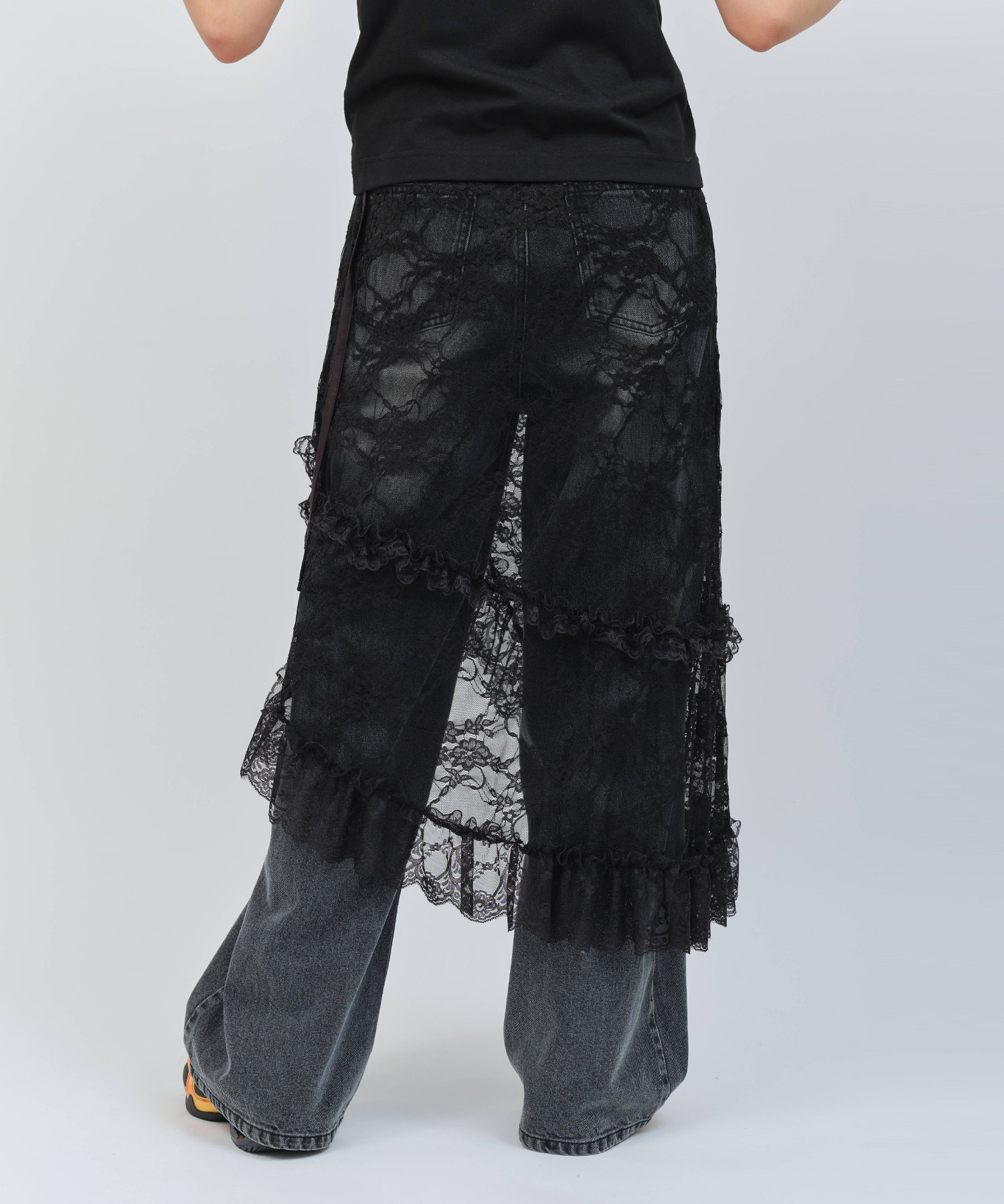 atmos pink Lace Wrap Skirt GRAYの画像