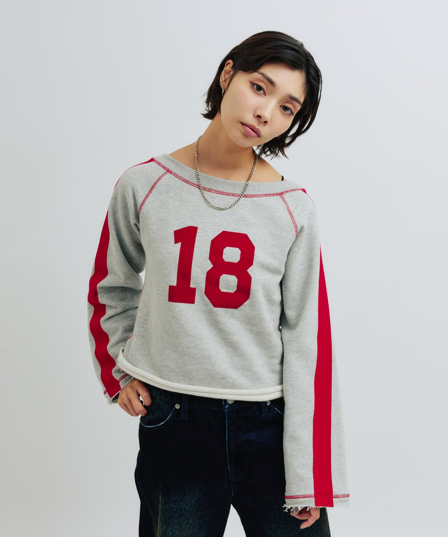 atmos pink Numbering Sweat Top GRAYの画像