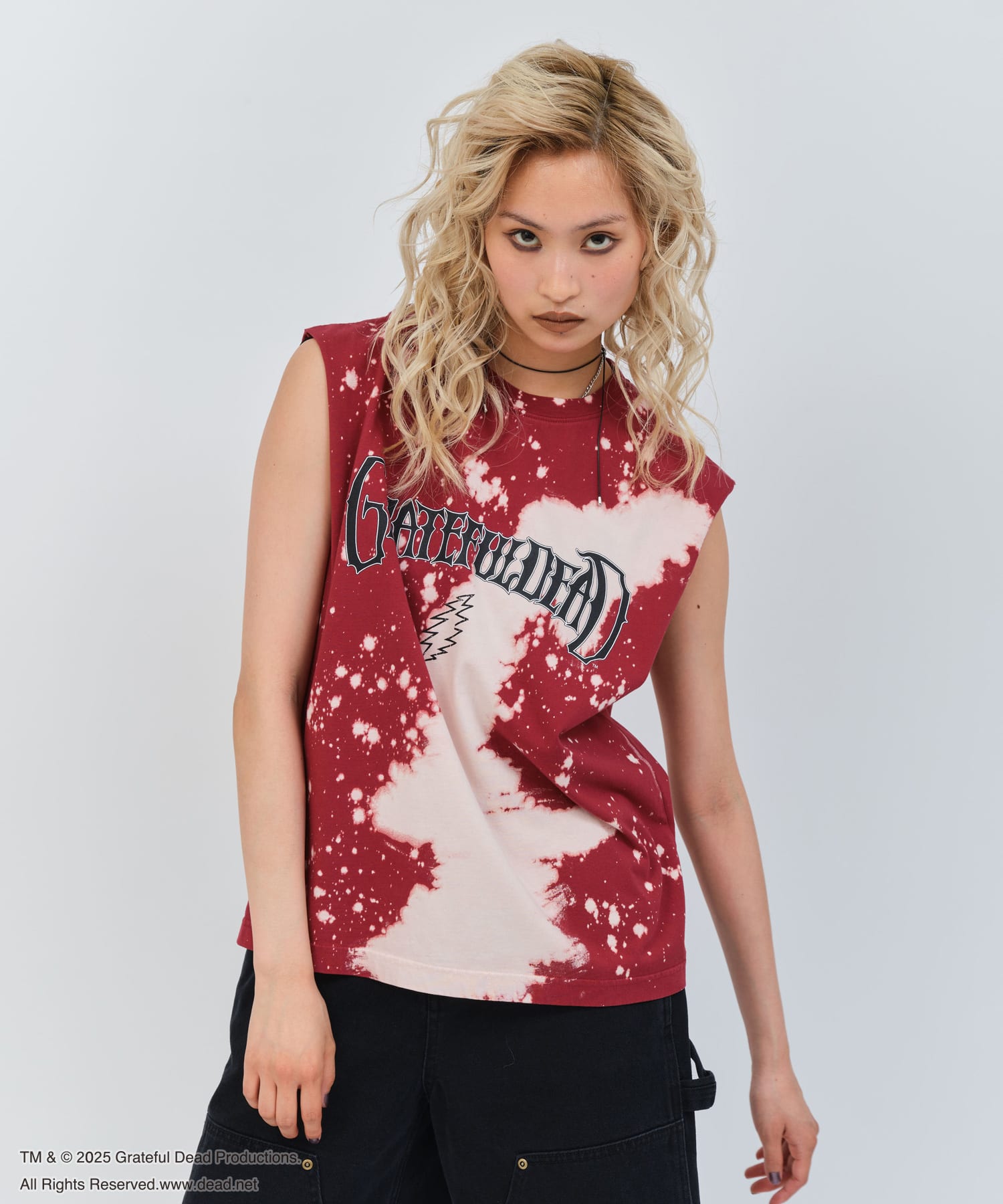 atmos pink Grateful Dead Tank Top REDの画像