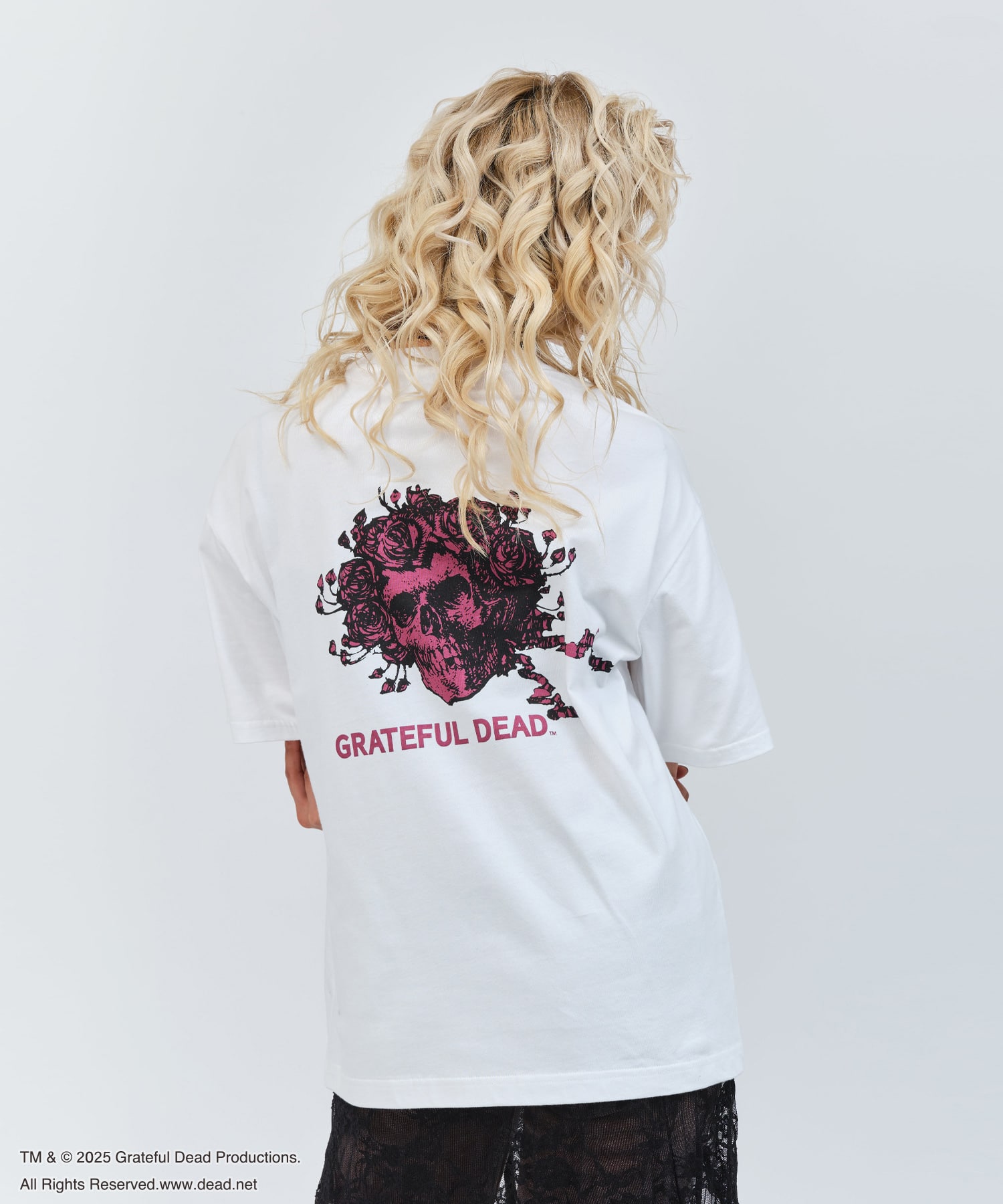 atmos pink Grateful Dead Big T-shirt WHITEの画像
