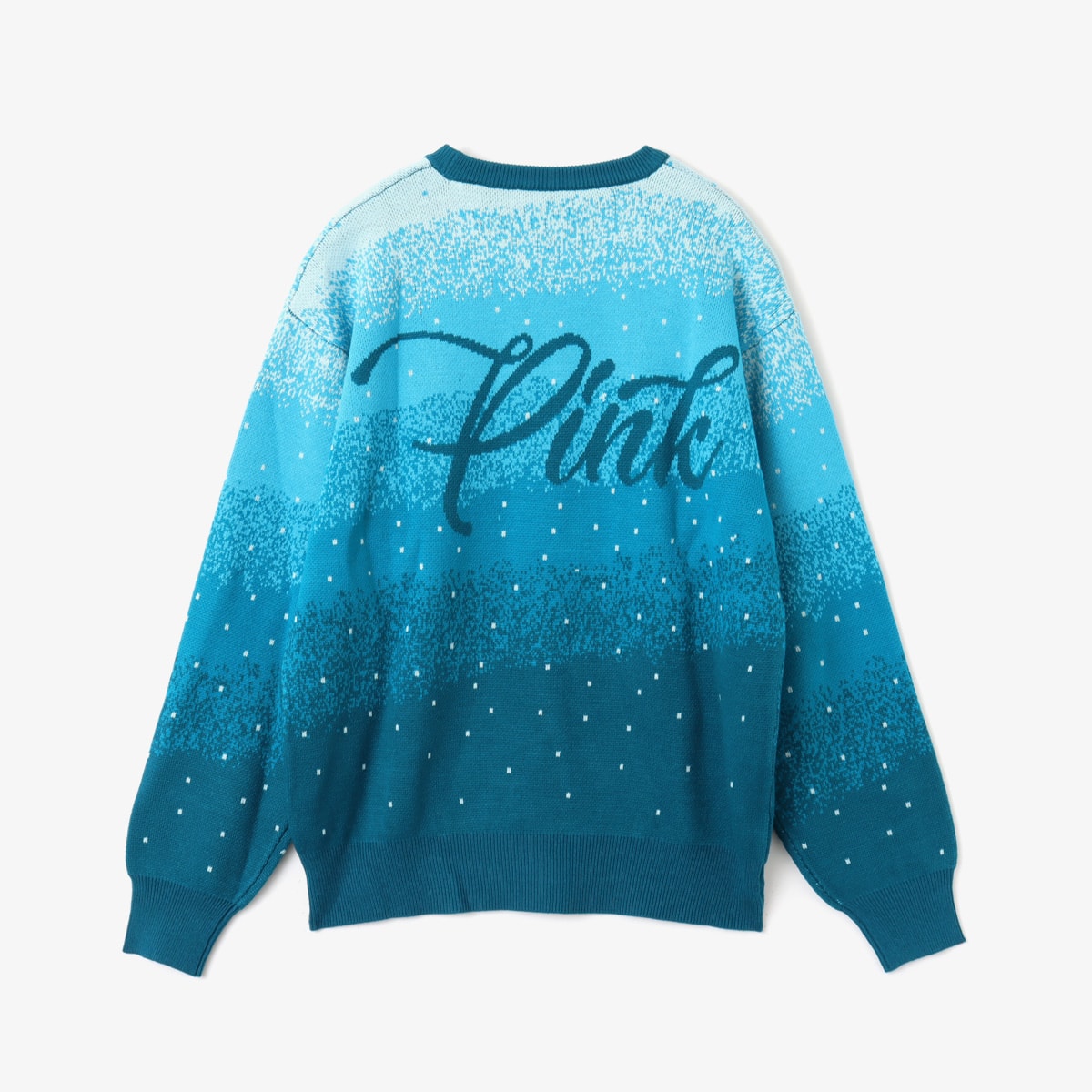 atmos pink Gradation Jacquard Sweater BLUEの画像