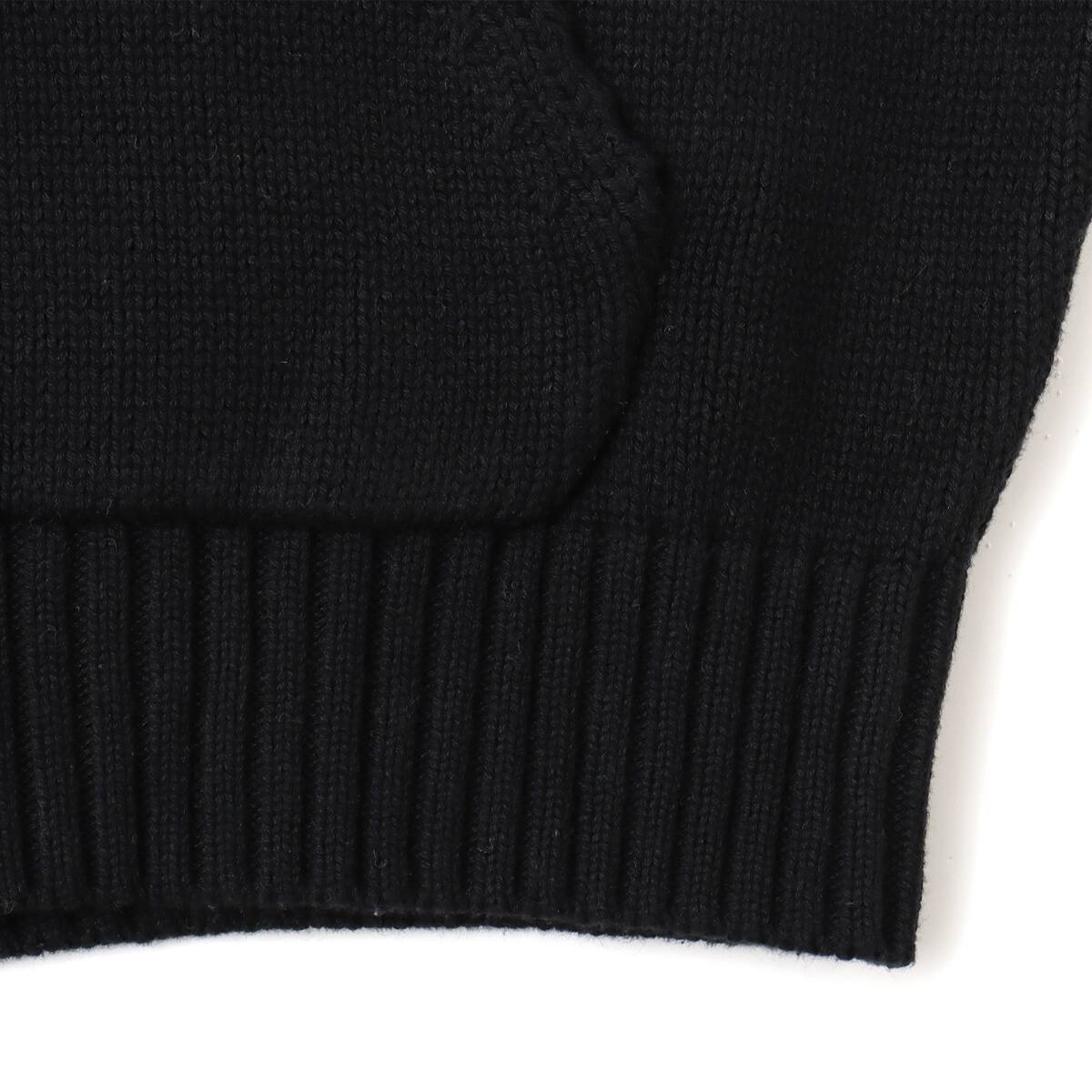 atmos pink Big Logo Knit Hoodie BLACKの画像