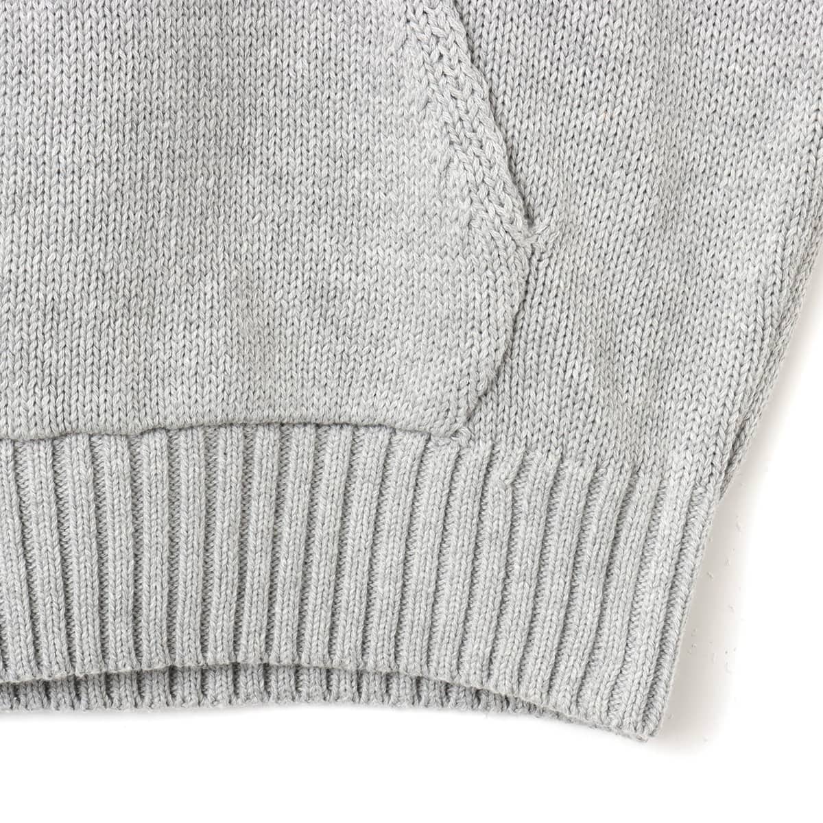 atmos pink Big Logo Knit Hoodie GRAYの画像