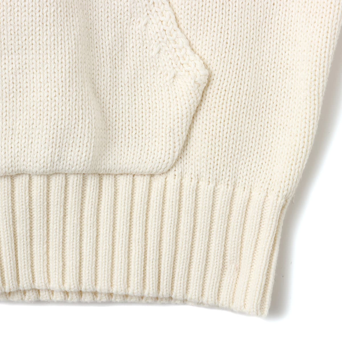 atmos pink Big Logo Knit Hoodie WHITEの画像