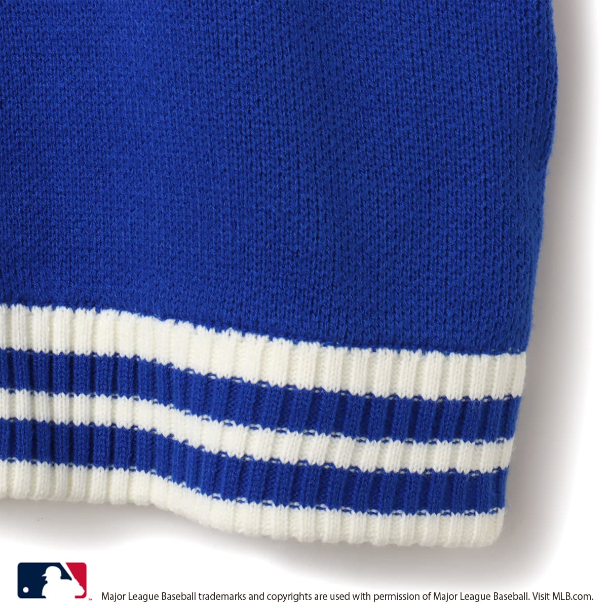 atmos pink MLB Knit Blouson BLUEの画像