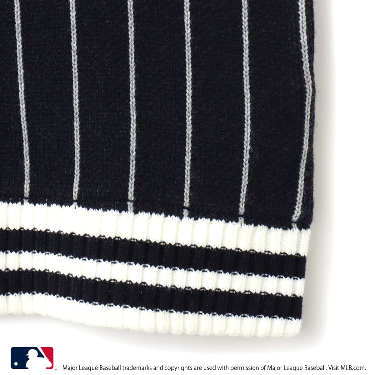 atmos pink MLB Knit Blouson NAVYの画像