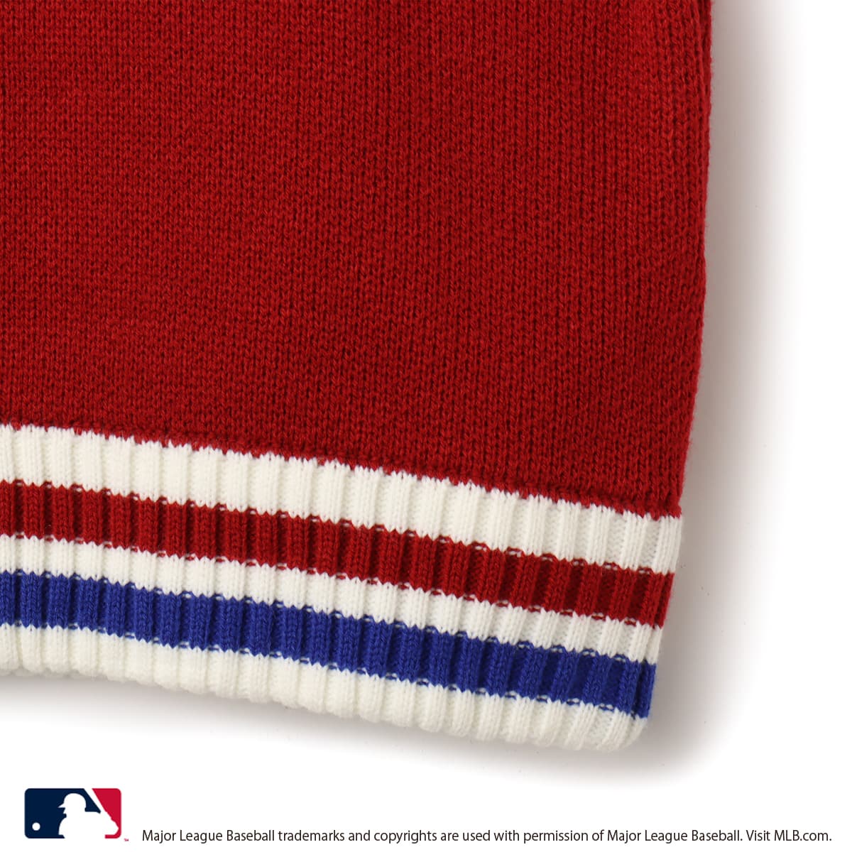 atmos pink MLB Knit Blouson REDの画像