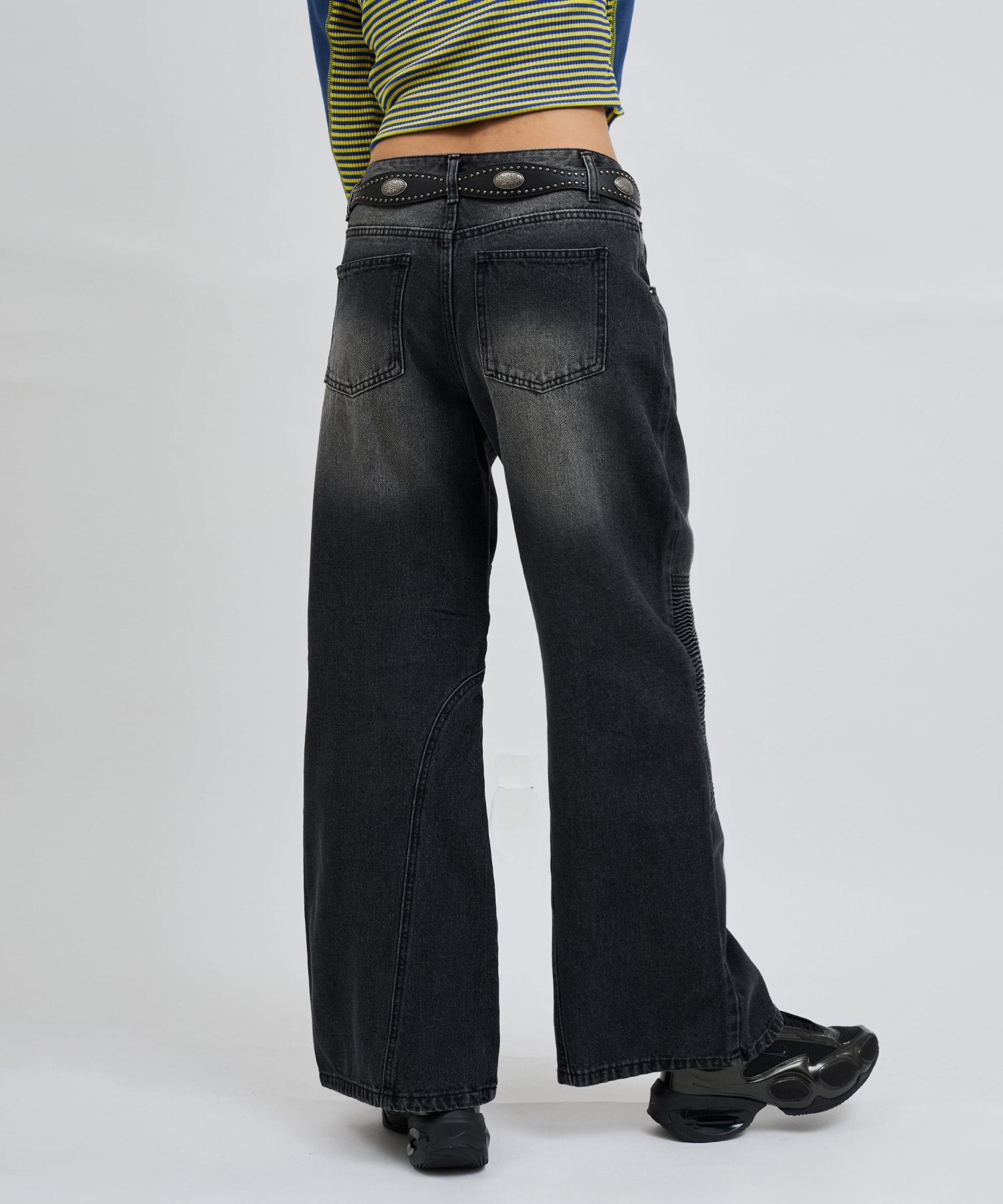 atmos pink Biker Denim Pants BLACKの画像