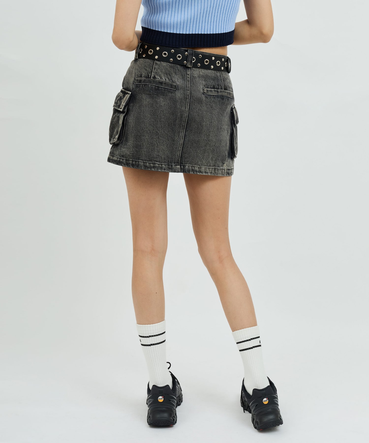 atmos pink Cargo Mini Skirt BLACKの画像