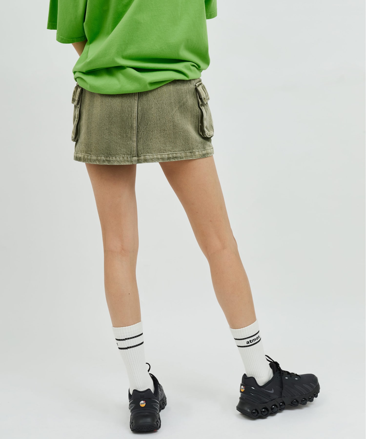atmos pink Cargo Mini Skirt KHAKIの画像