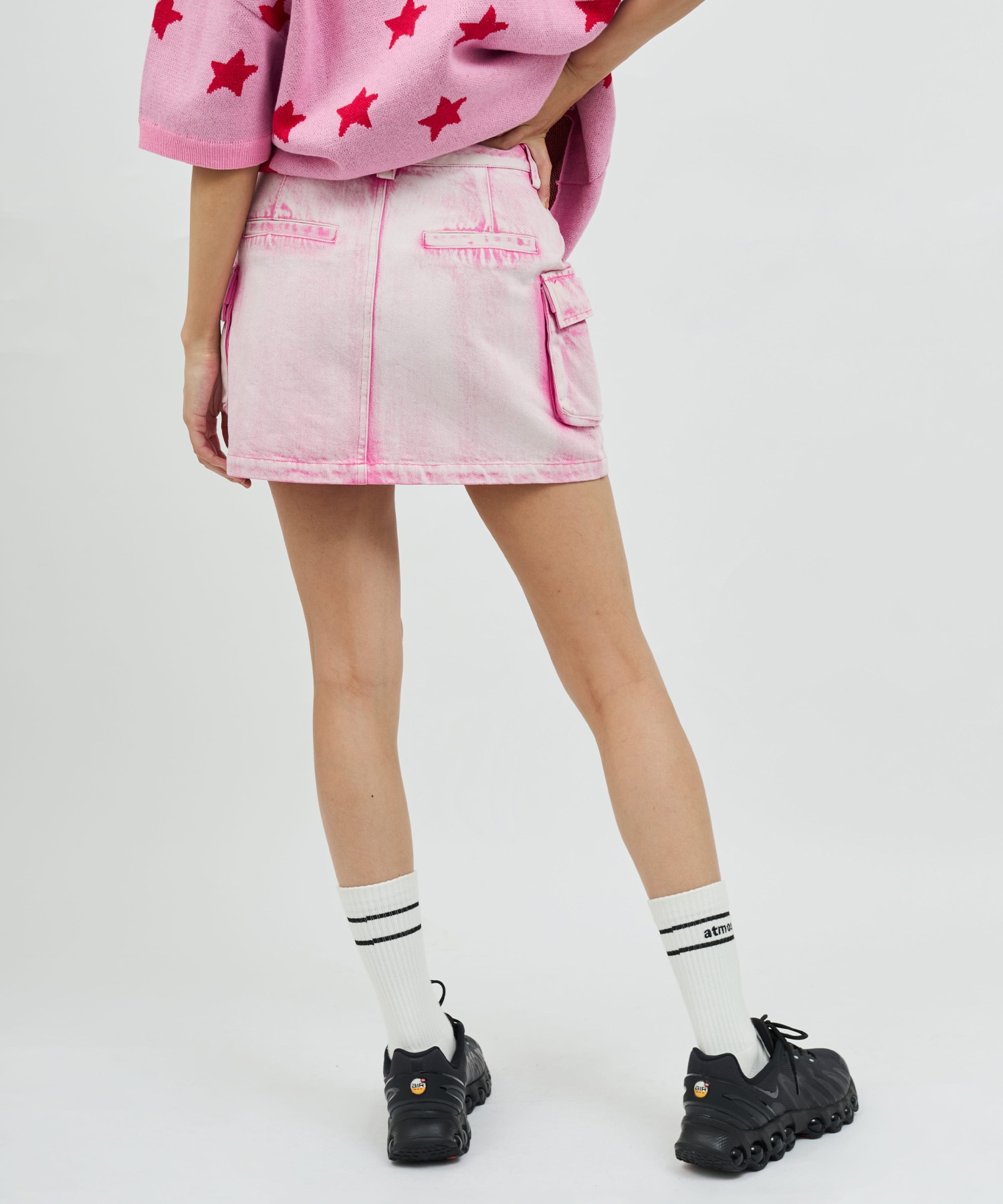 atmos pink Cargo Mini Skirt PINKの画像