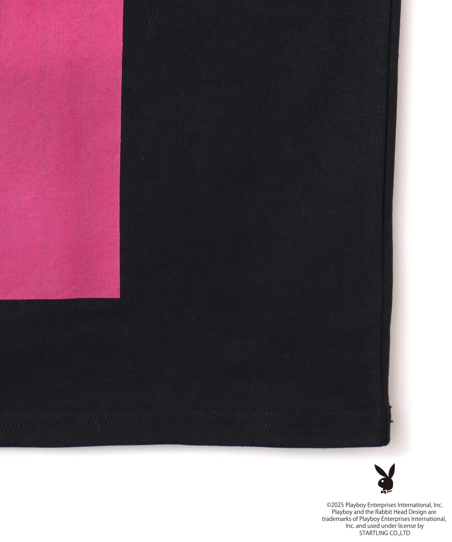 PLAYBOY x atmos pink Big T-shirt BLACK X PINKの画像