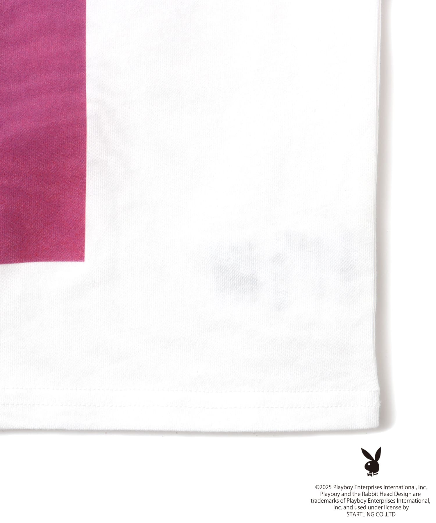 PLAYBOY x atmos pink Big T-shirt WHITE X PINKの画像