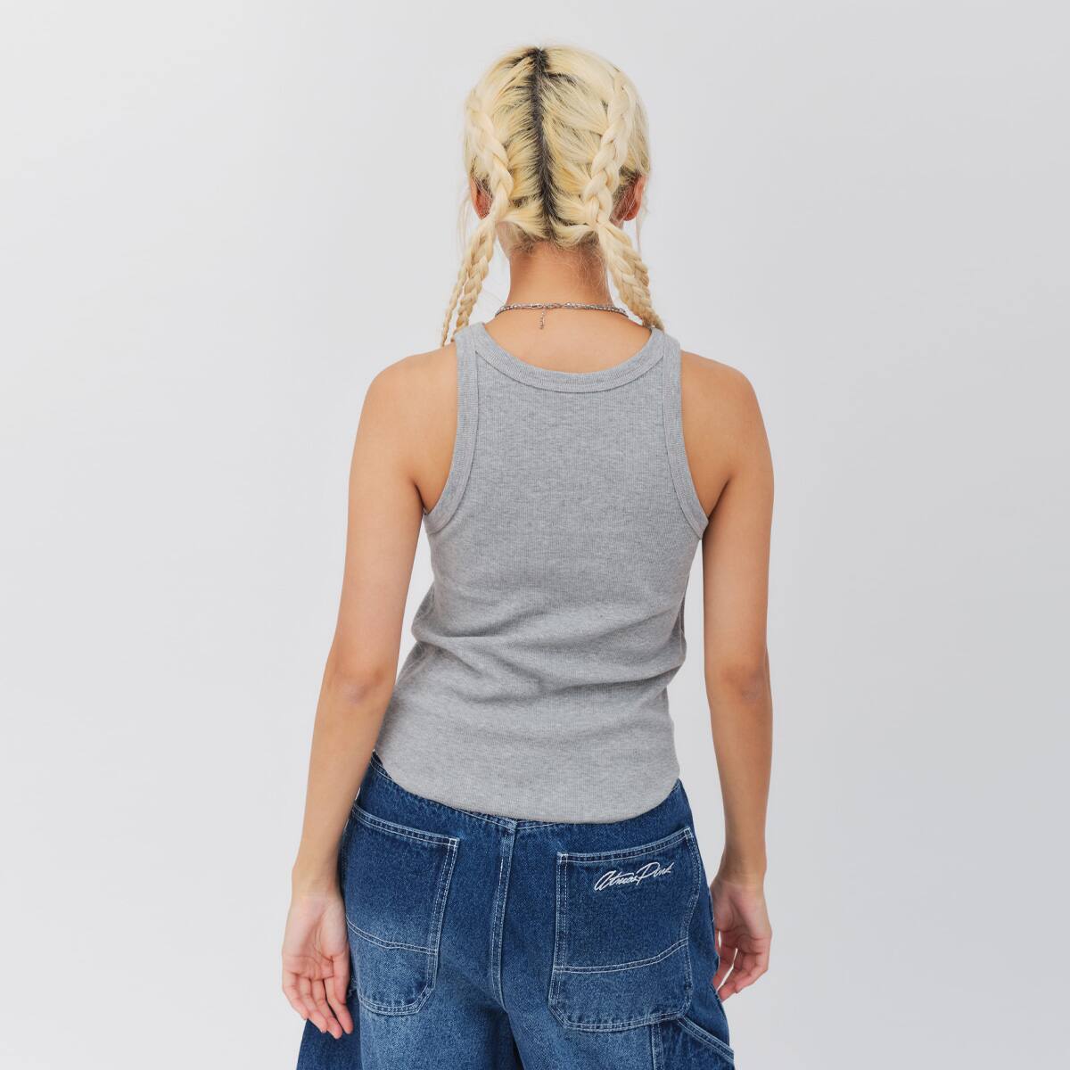 atmos pink Logo Embroidery Tank Top GRAYの画像