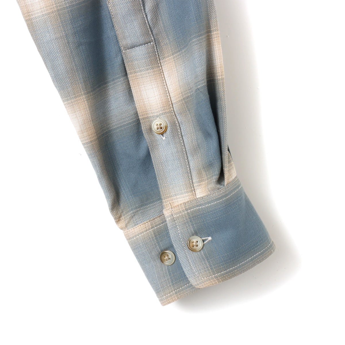 atmos pink Ombre Check Shirt BLUEの画像