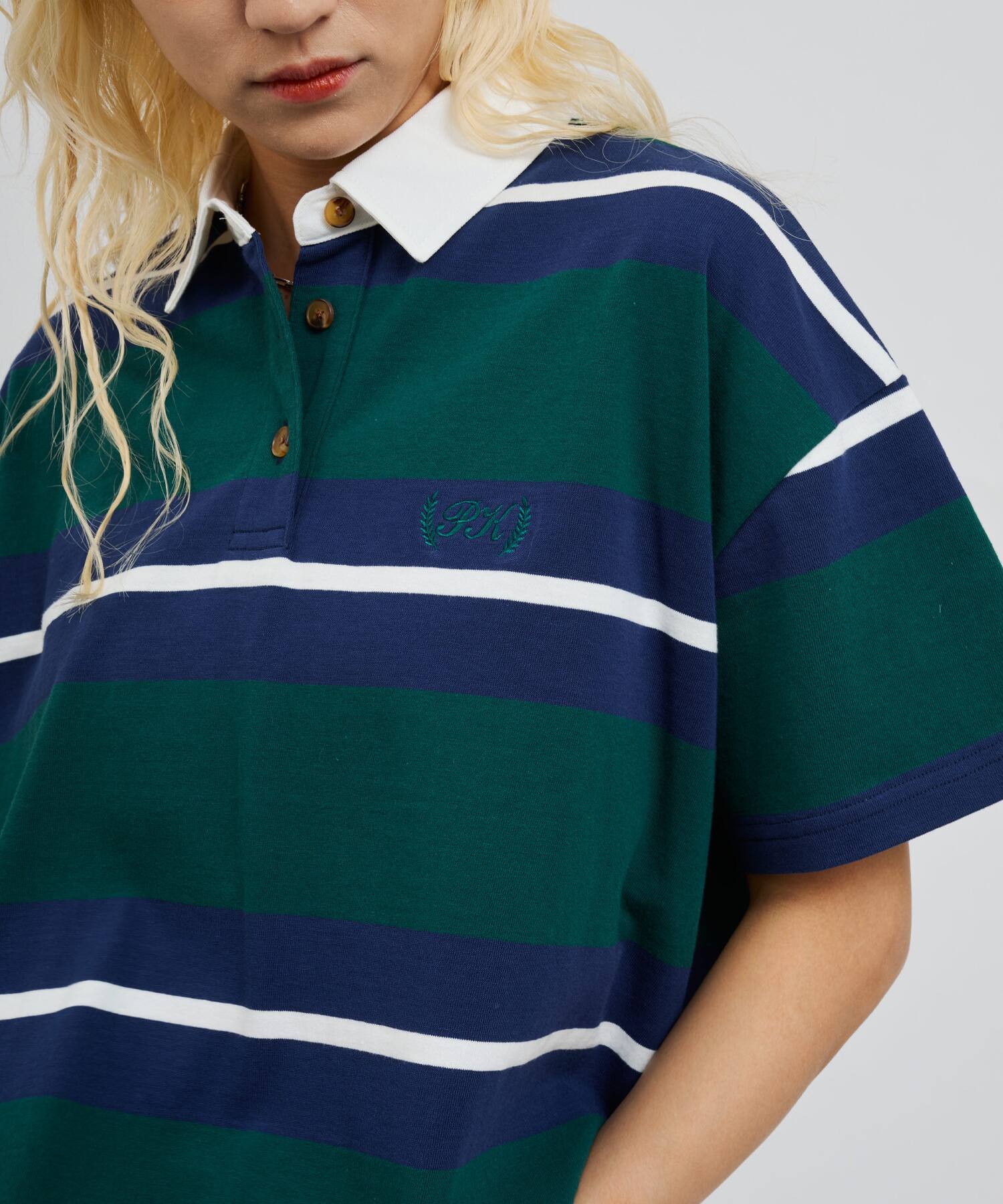 atmos pink Rugger Shirt GREENの画像