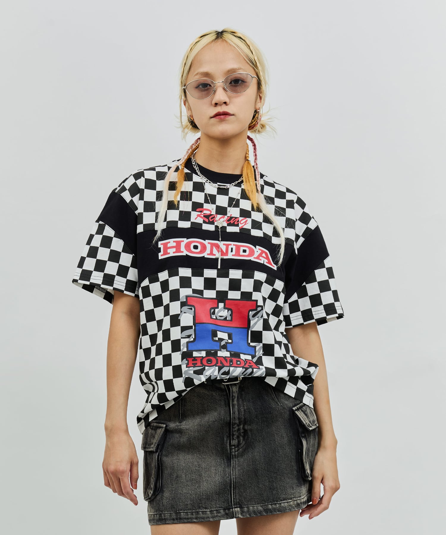 HONDA x atmos pink Racing Over T-shirt CHECKの画像