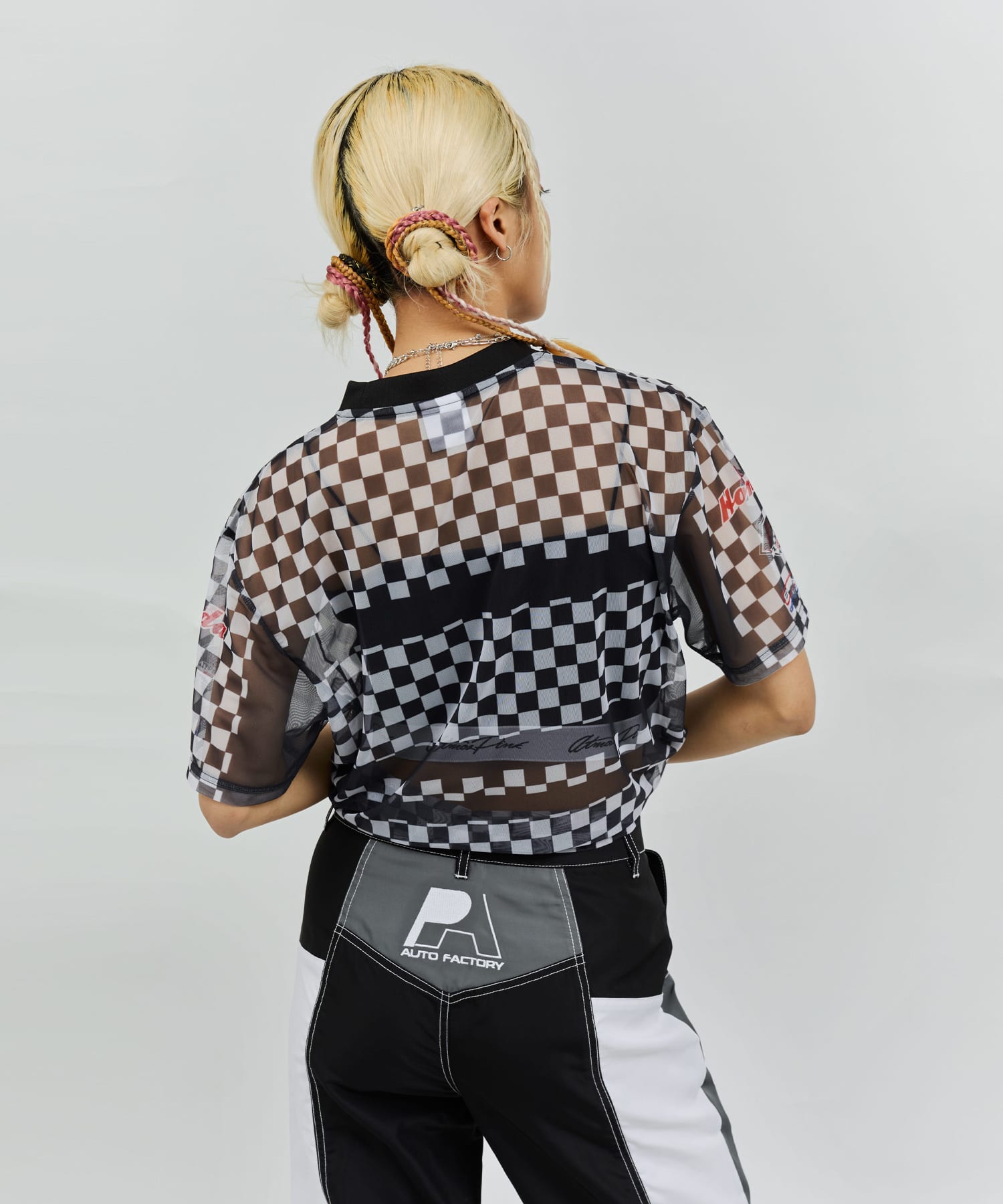 HONDA x atmos pink Racing See-through T-shirt CHECKの画像