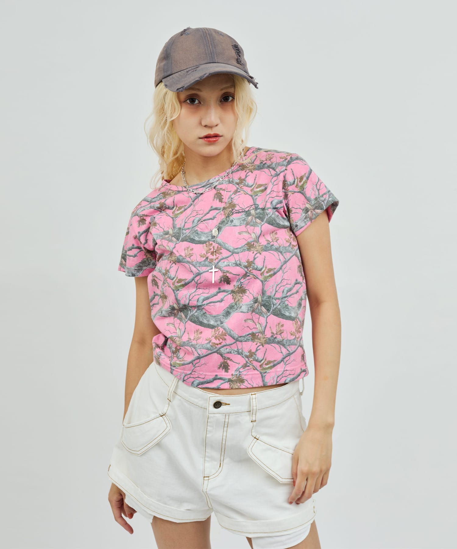atmos pink Real Tree Camouflage T-Shirt PINKの画像