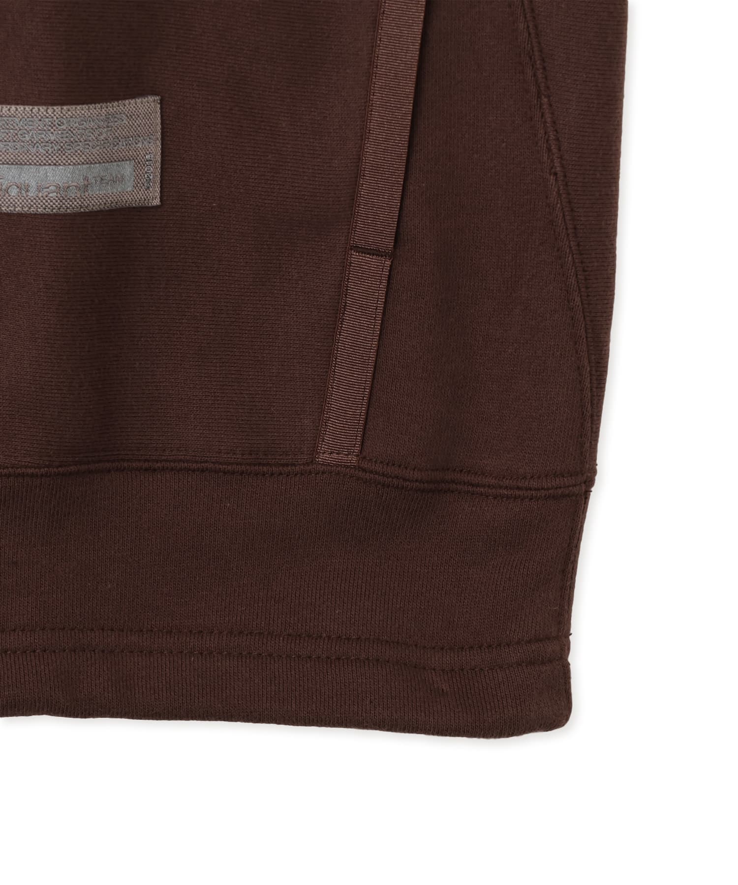 Poliquant THE LINKED SINGLE PART L/S  HOODED SWEATSHIRT BROWNの画像