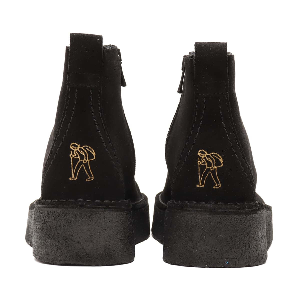 Clarks Trek Wedge Bt. Black Sde BLACKの画像