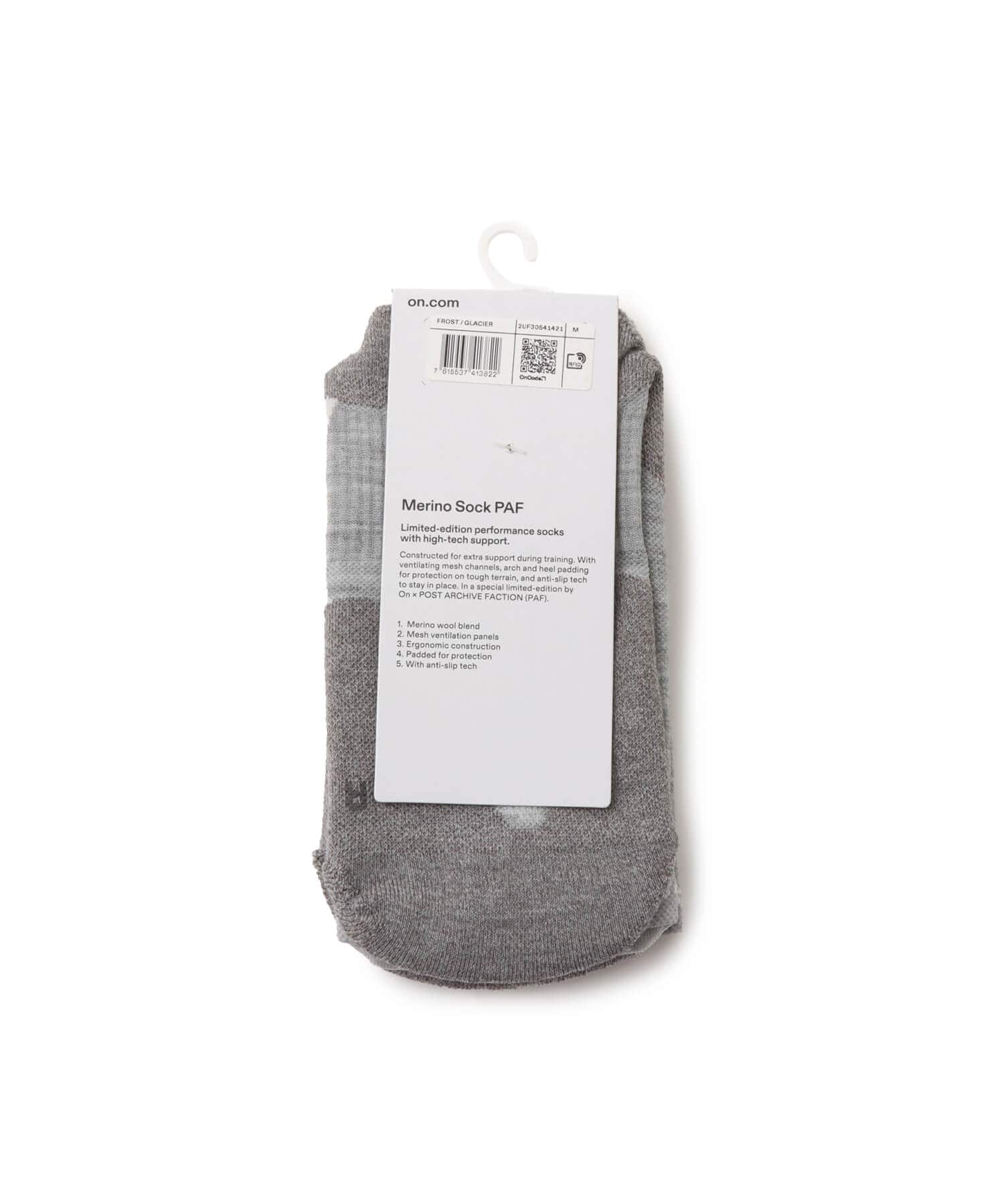 On Merino Sock PAF 1 U Frost | Glacierの画像