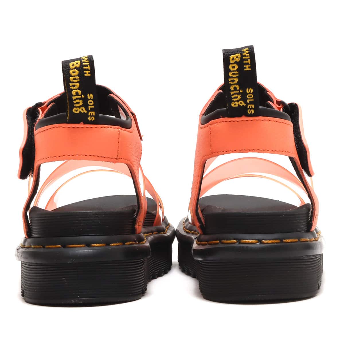 Dr.Martens Blaire Jelly Coral Glitter Tpu & Coral Pink Pisa BLACK