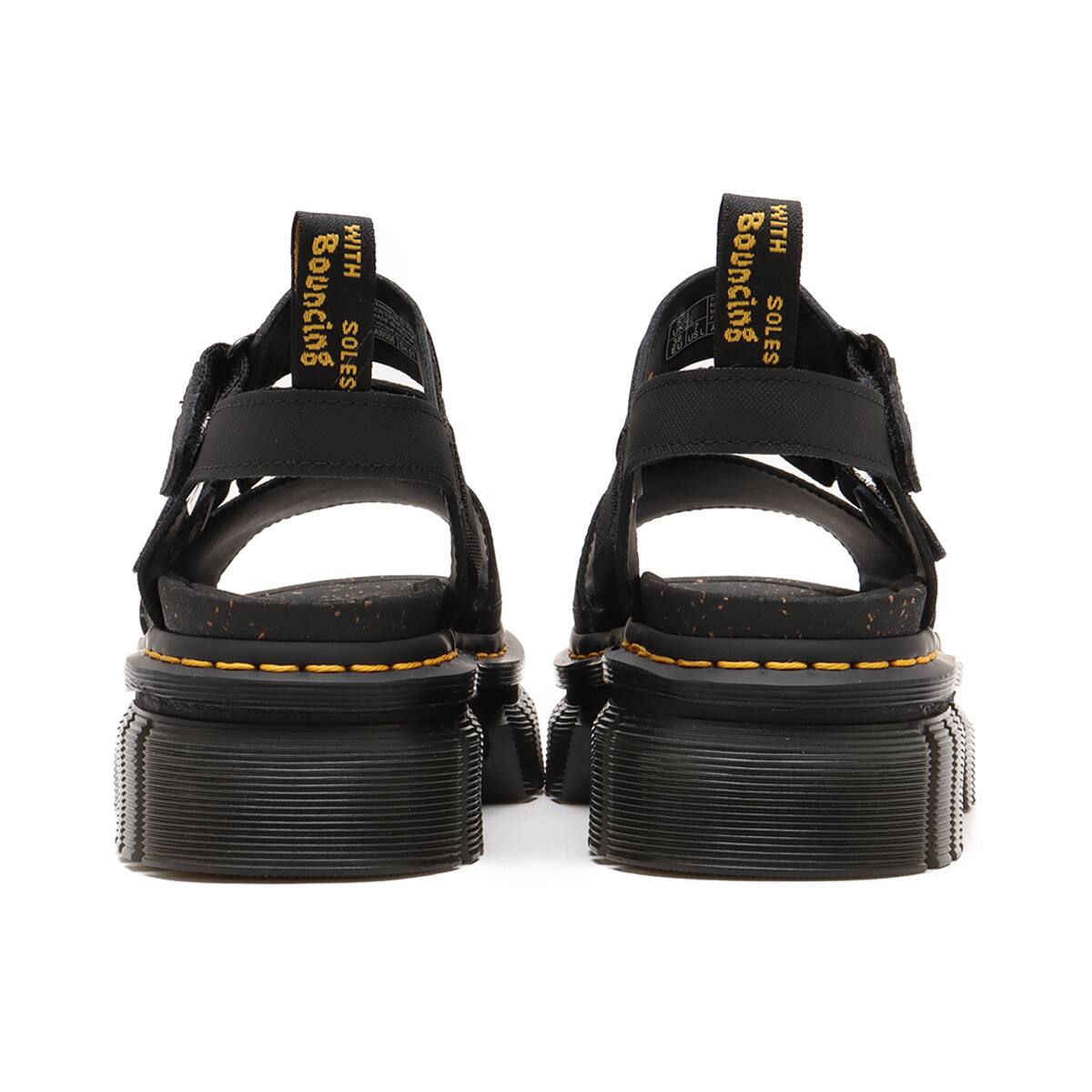 Dr.Martens Ricki 3-strap sandal Black Ajax & Black Extra Tough 50/50 BLACKの画像