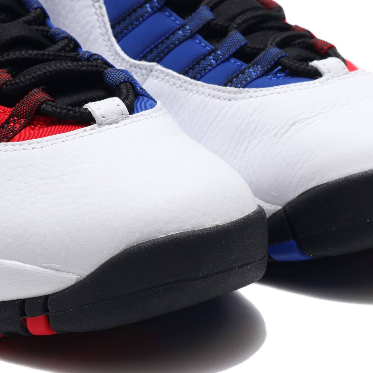 Jordan 10 half store red half blue