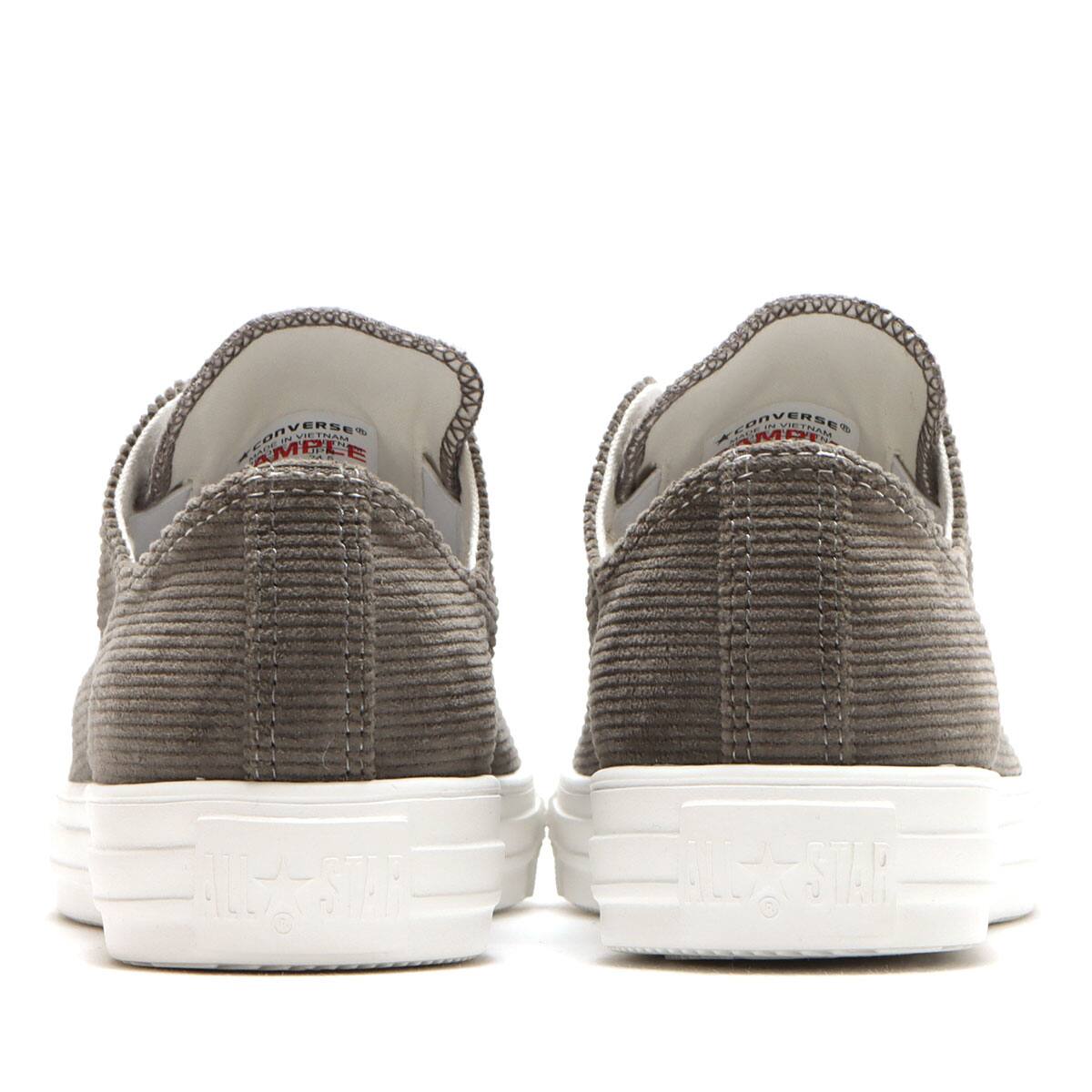 CONVERSE ALL STAR LIGHT CORDUROY SLIP OX CHACOAL 22FW-Iの画像