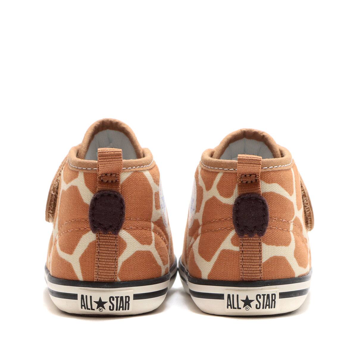 CONVERSE CHILD ALL STAR N GIRAFFESPOT V-1 BROWN 22SS-Iの画像