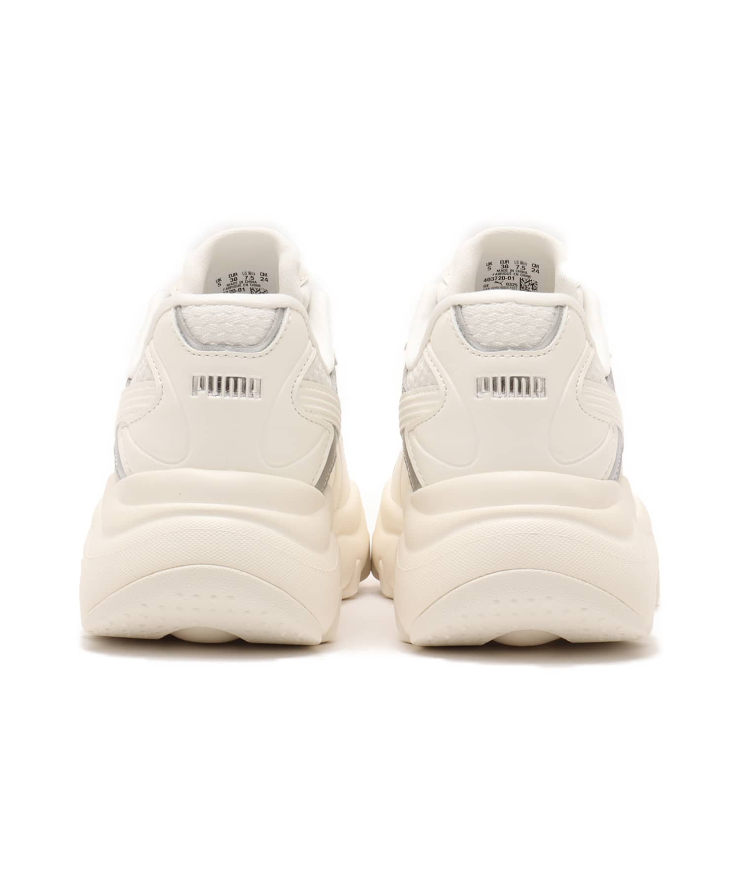 PUMA PULSAR LITE SHINMERY WNS WARM WHITE-PUMA SILVERの画像