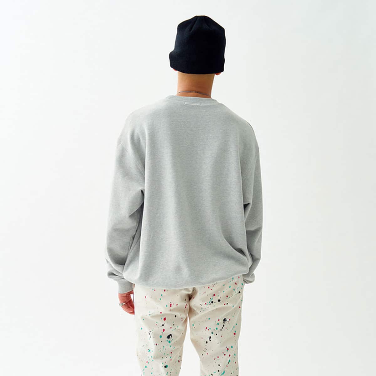 fuzz COLLEGE ARCH LOGO SWEATSHIRT GRAY 20HO-Iの画像