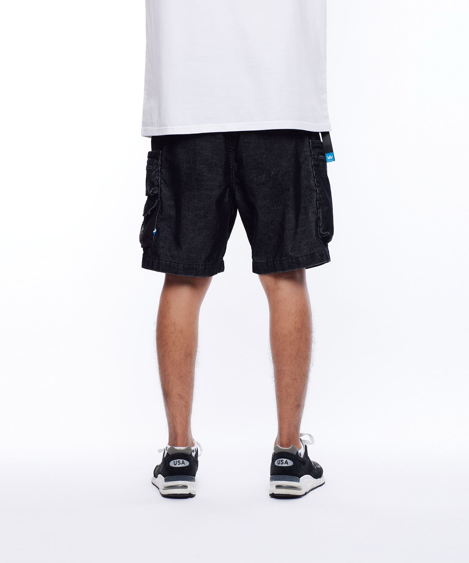 LIBERAIDERS CORDUROY UTILITY SHORTS BLACKの画像