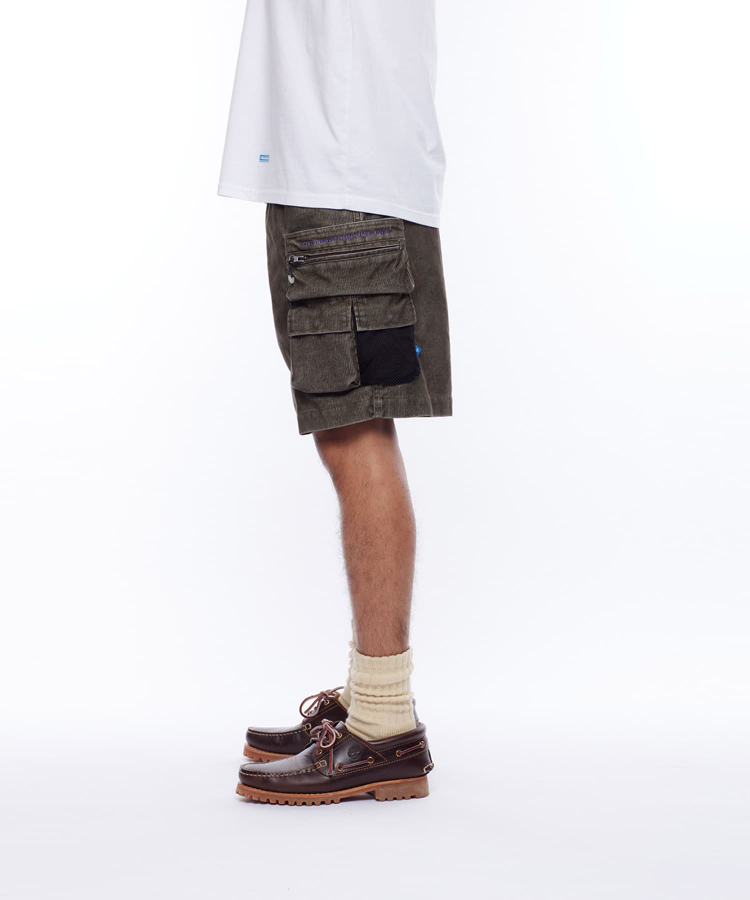 LIBERAIDERS CORDUROY UTILITY SHORTS BROWNの画像