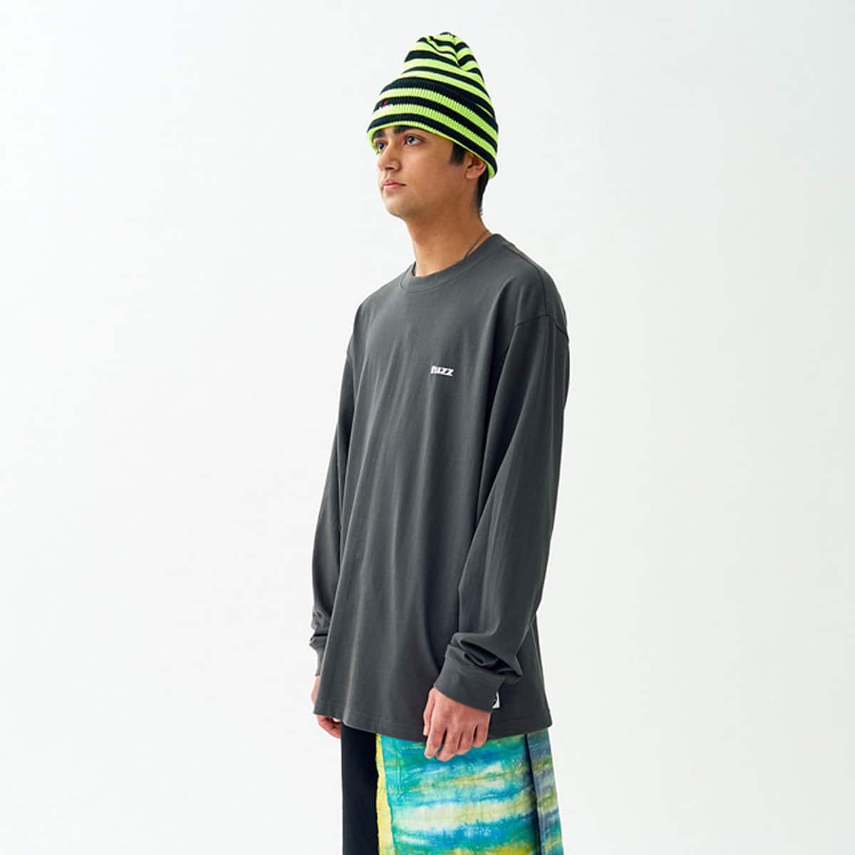 fuzz BASIC LOGO L/S TEE BLACK 20HO-Iの画像