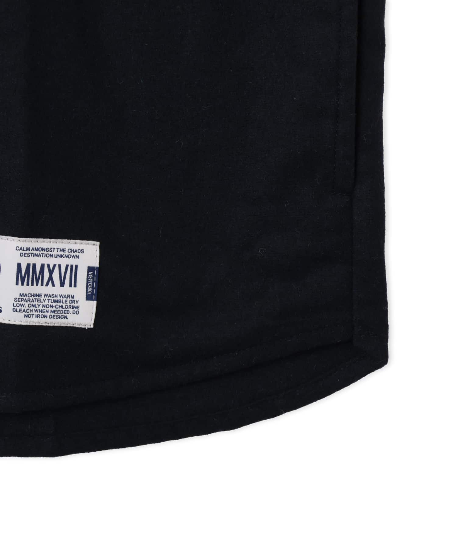 LIBERAIDERS FLANNEL BASEBALL SHIRT NAVYの画像
