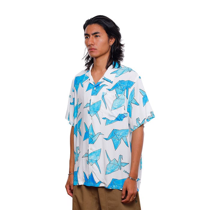 Liberaiders ORIGAMI RAYON SHIRT WHITE 21SP-Iの画像